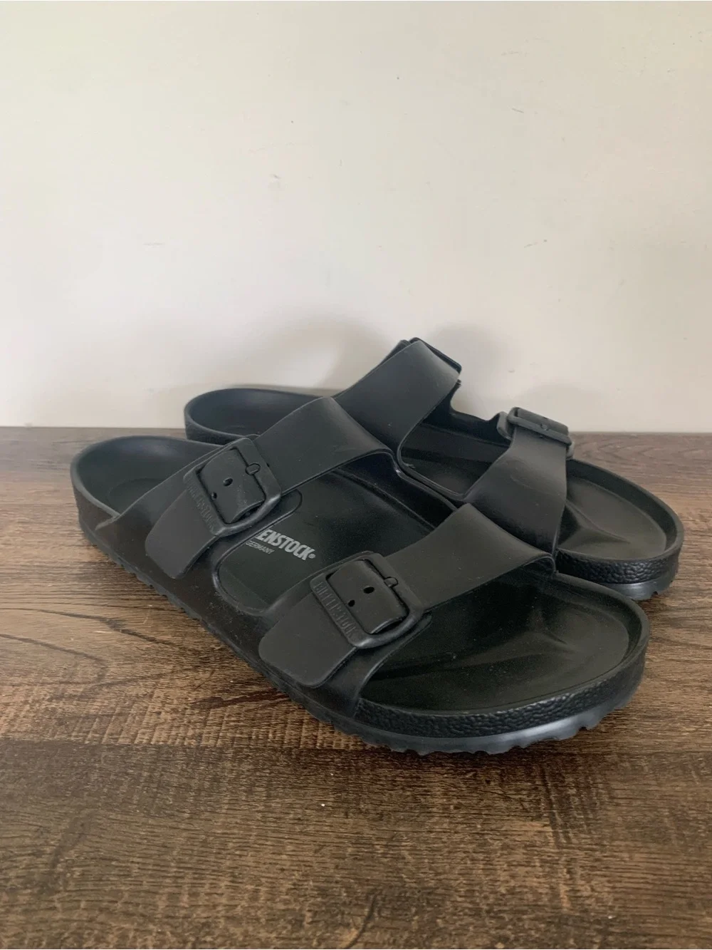 Birkenstock Women's Arizona Essentials EVA Sandals Black Size 45 US 12-12.5